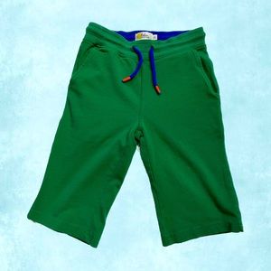 Mini Boden jersey baggies short, green size 6Y